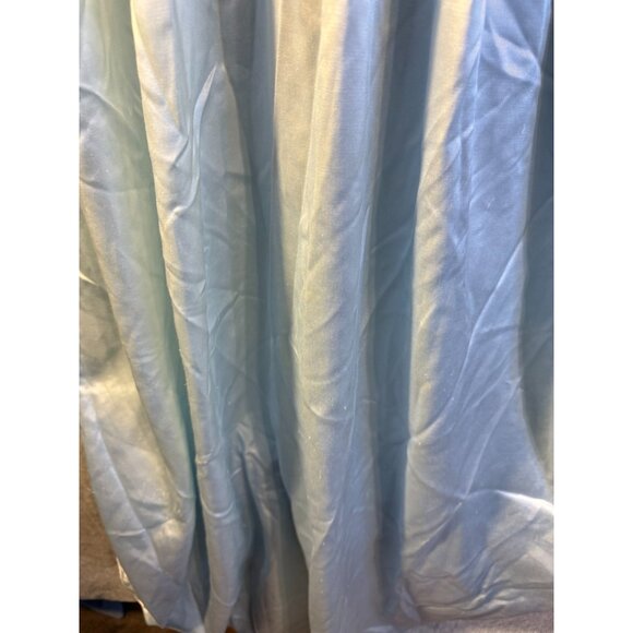 Nicole Womens XL Satin Long Nightgown Pale Blue Grandma Vibes Modest Vintage 18 - Picture 4 of 4